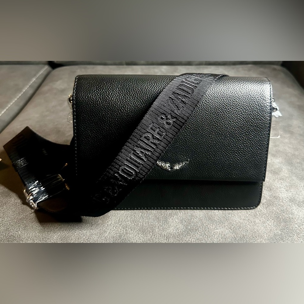 ZADIG & VOLTAIRE crossbody leather bag. NWT & still wrapped. Beautiful. Blk.